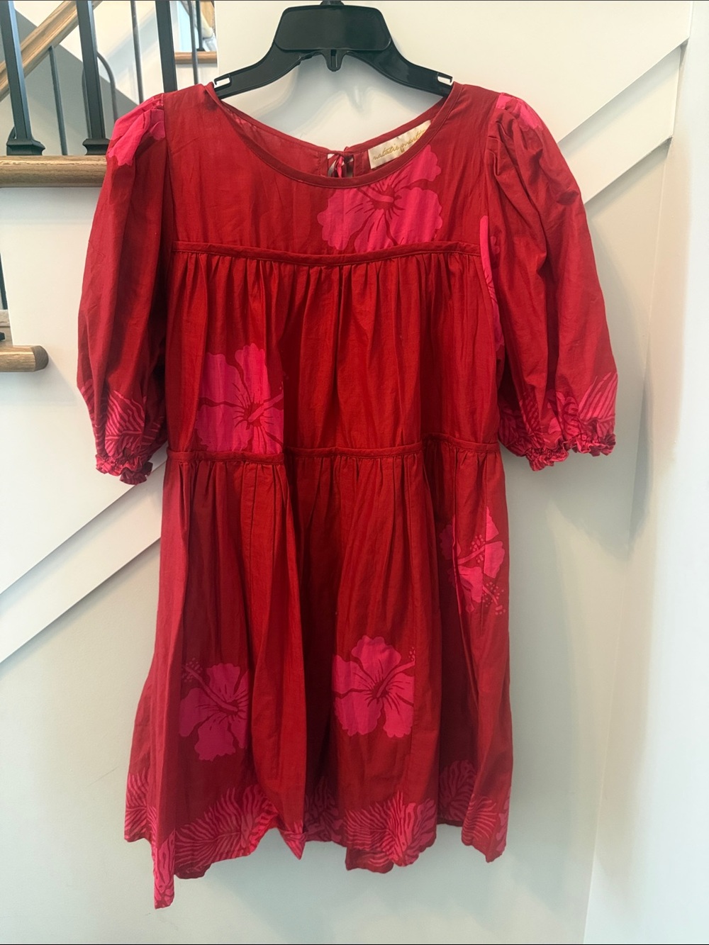 Natalie Martin Haley Dress In Hibiscus Dragonfruit Batik - Picture 2 of 6